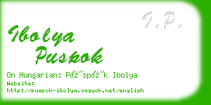 ibolya puspok business card